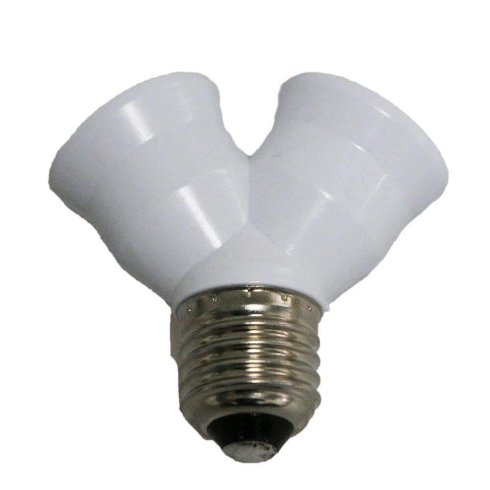 Fixmee 5pc/lot  Twin E27 Adaptor 1 to 2 Lamp Holder Bulb Socket Convertor Lighting Extension